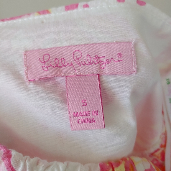 Lilly Pulitzer Conch Strapless Tiered Dress Small - Picture 16 of 16